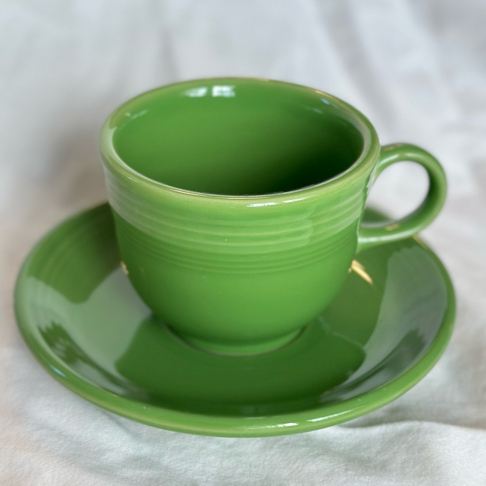 Fiestaware Teacup and Saucer -  Shamrock green